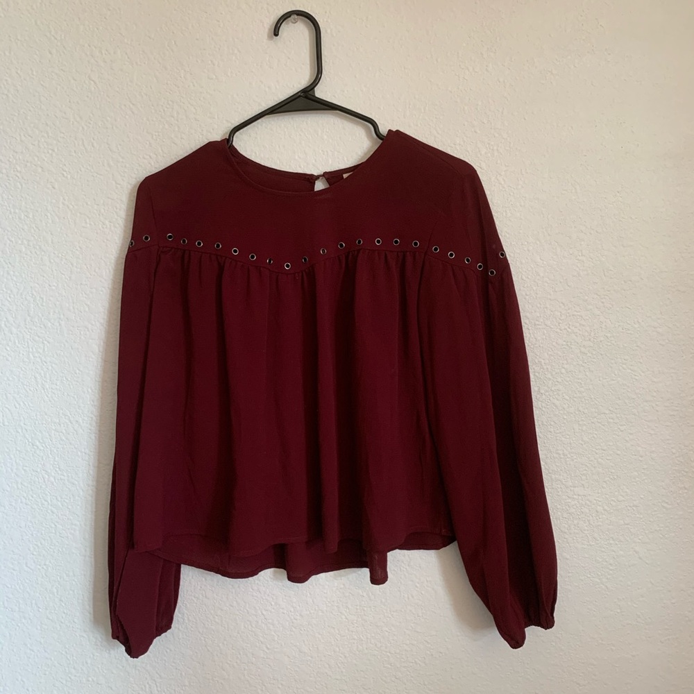paper crane cranberry western shirt!!
